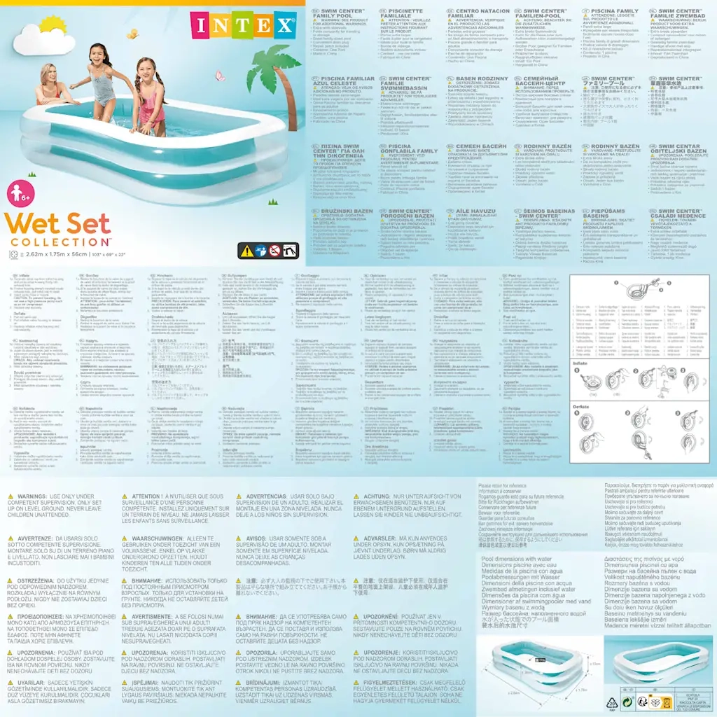 INTEX Piscina Swim Center Family 262x175x56 cm 3202892
