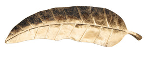 Svuota Tasche Foglia Long 38x3x11 cm in Ferro Oro