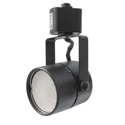 Faretto led per binario monofase, Proiettore Orientabile, Attacco Lampadina GU10, Track sistema illuminazione binario, Vetrina Nero senza lampada