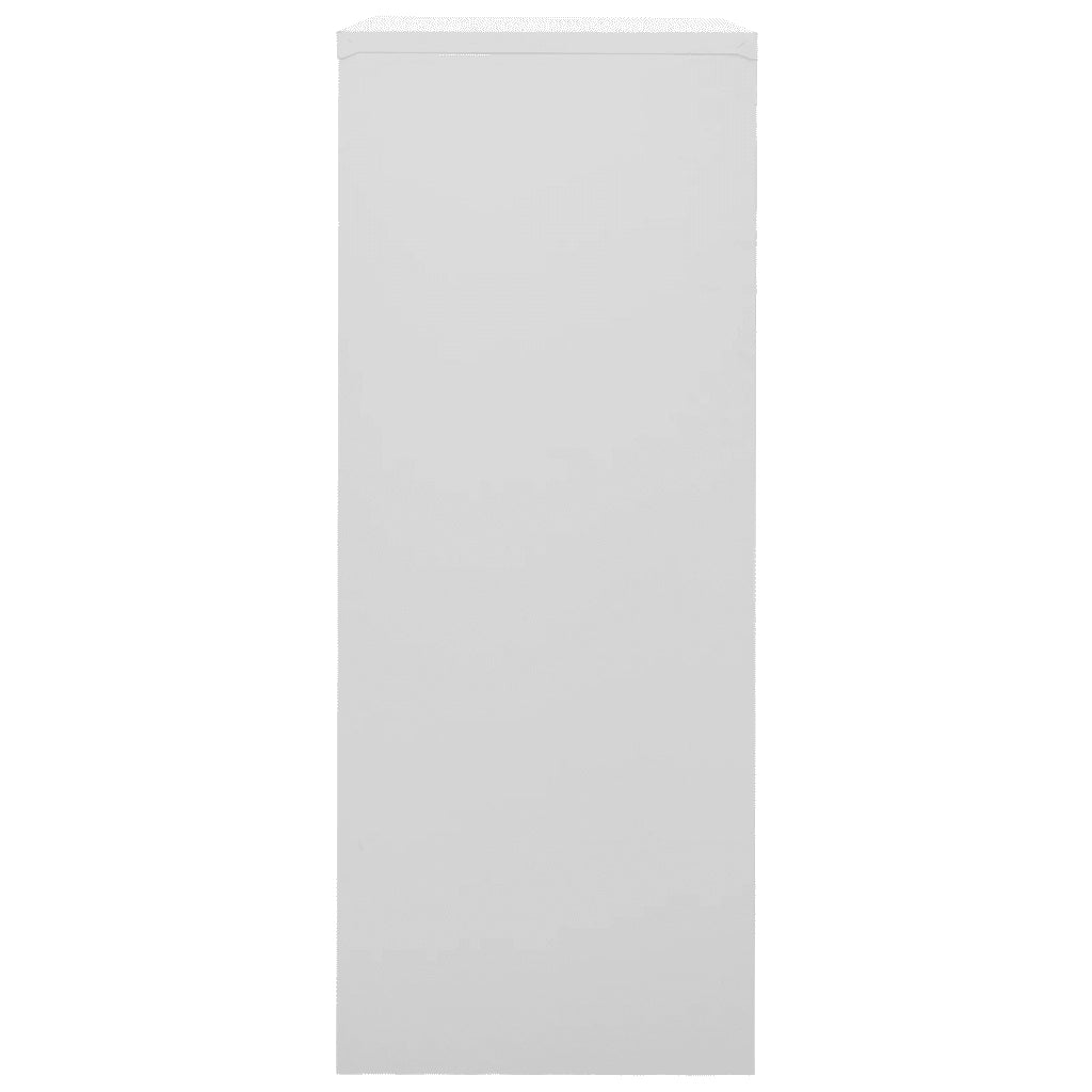 Armadio per Ufficio Grigio Chiaro 90x40x102 cm in Acciaio