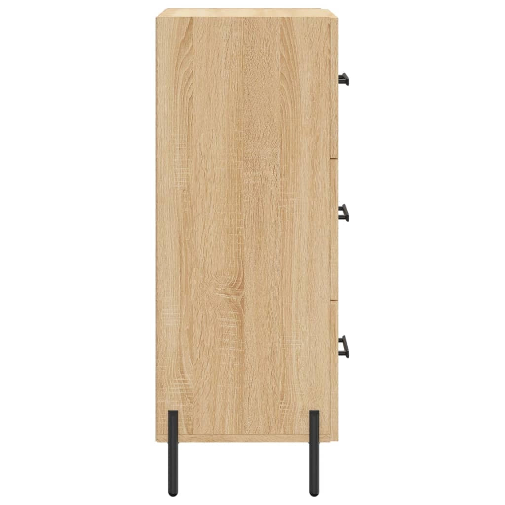 Buffet credenza cassettiera armadio mobile contenitore organizer cucina soggiorno rovere Sonoma 34,5 x 34 x 90 cm legno ingegnerizzato marrone 02_0031538