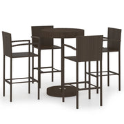 Set da bar da giardino in resina intrecciata marrone da 5 pezzi 02_0013420