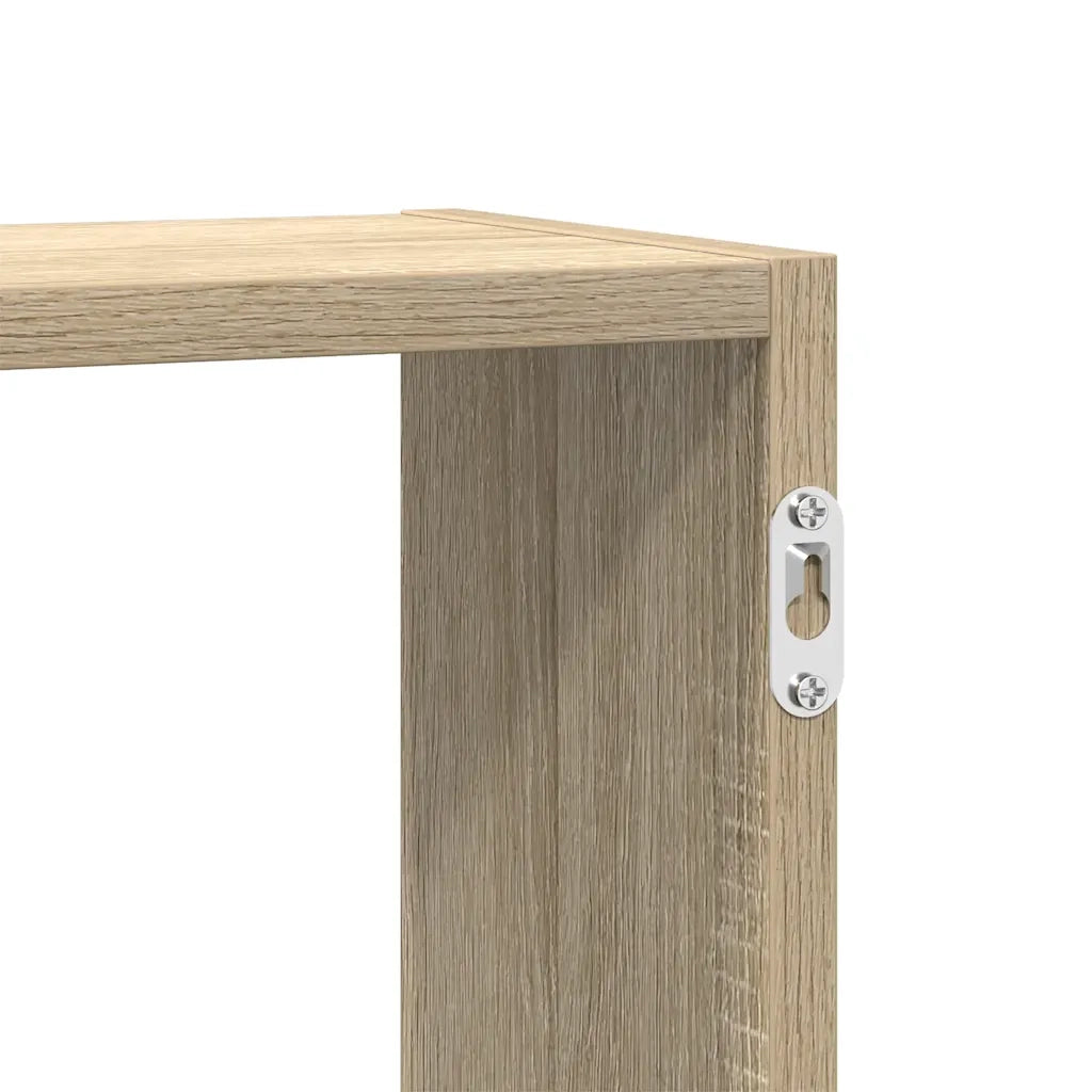 Mensola a Cubo da Parete 5 Scomparti Truciolato Rovere Sonoma 859997