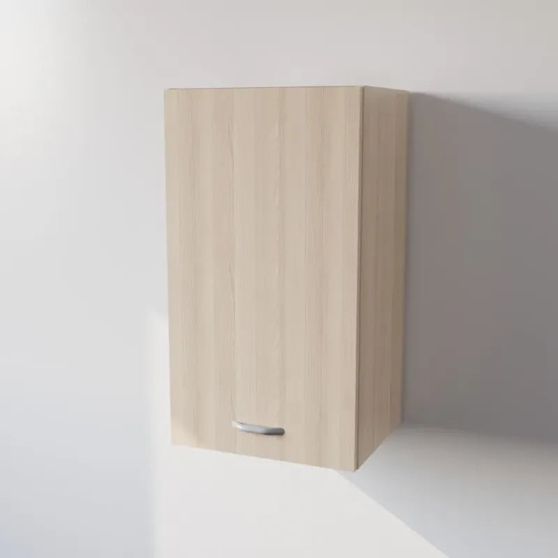 Pensile Cucina in Legno Nobilitato Rovere Mobile Alto con 1 Anta, Pensile Componibile Moderno Made in Italy (H72XL40XP33cm)