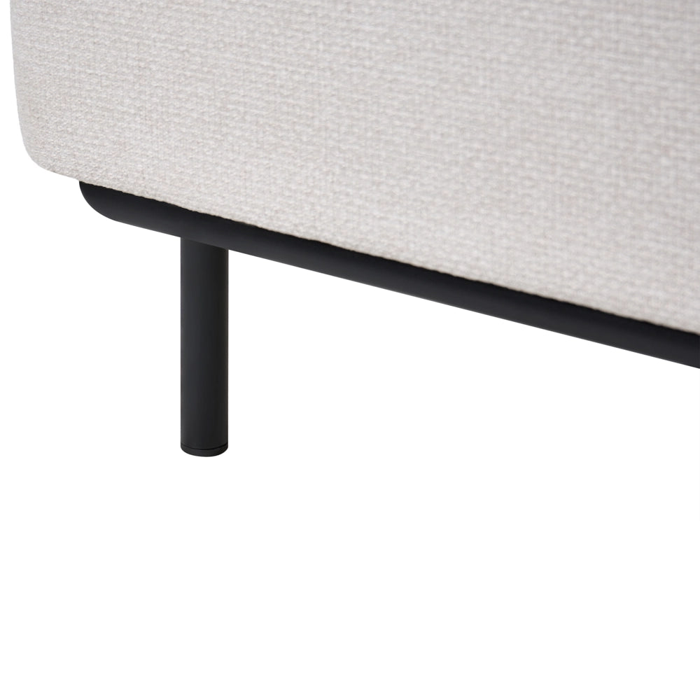 Letto a doghe Beige Poliestere Tessuto Imbottito 140 x 200 cm EU Matrimoniale Design Moderno