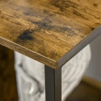 Mobile TV da Salotto in Stile Industriale, Legno e Acciaio, 110x40x50cm