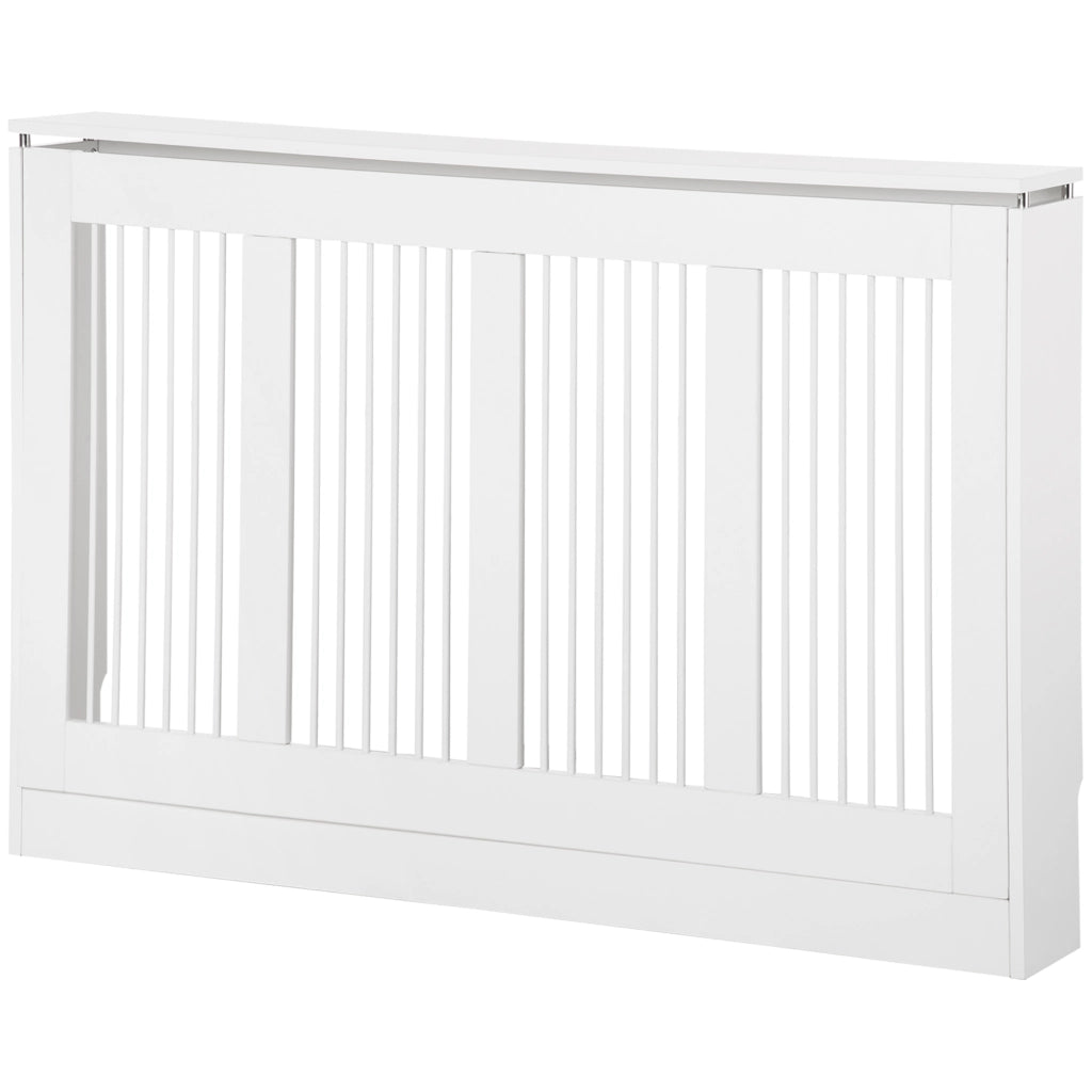 Copritermosifone a Doghe ¨C zephmum ¨C Bianco MDF Acciaio 120x18x84