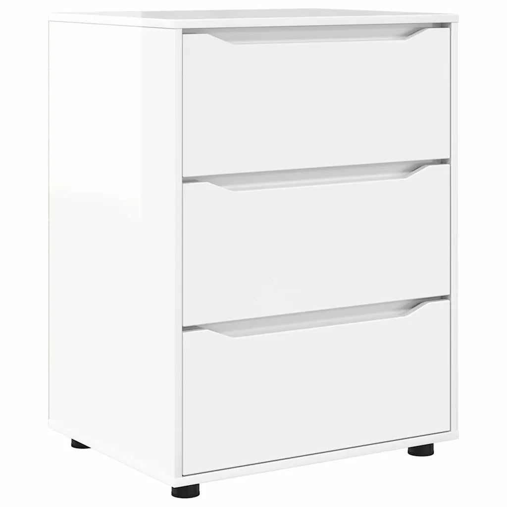 Armadio Bianco Lucido 60 x 48 x 81 cm Legno multistrato