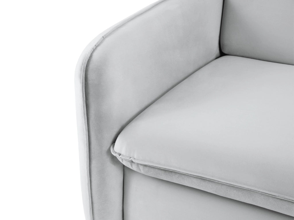 Cosmopolitan Design - Divano convertibile "Vienna" 3 posti in velluto argento 