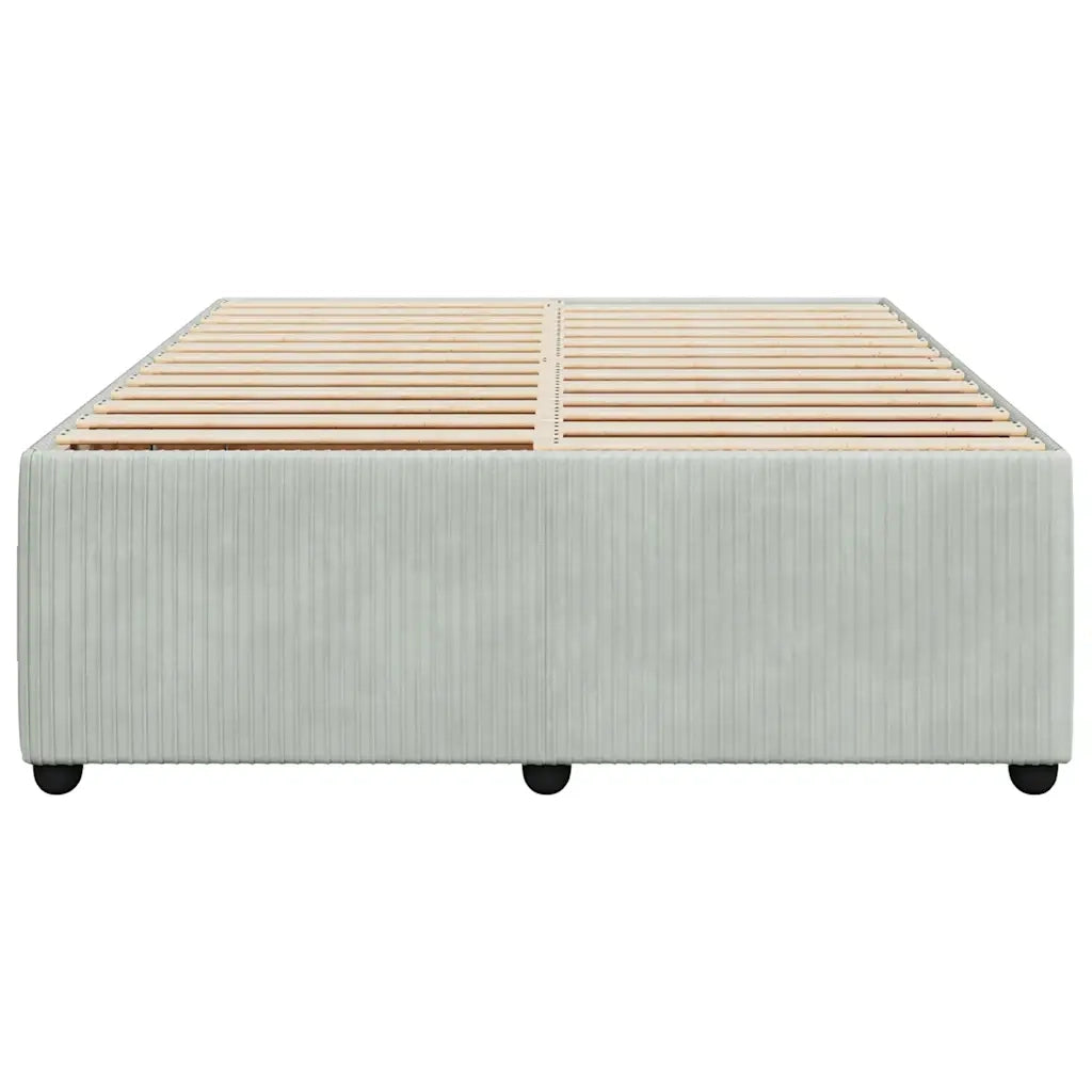 Giroletto senza Materasso Grigio Chiaro 140x190 cm Velluto 3285006