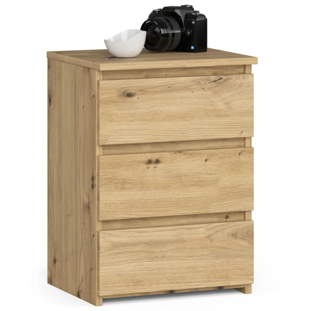 Comodino AKORD CL3 Quercia Artisan 40 cm 3 cassetti 40x35x57 cm