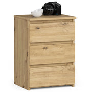 Comodino AKORD CL3 Quercia Artisan 40 cm 3 cassetti 40x35x57 cm