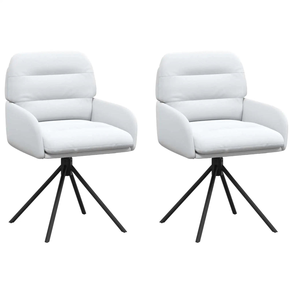 Sedie da pranzo girevoli 2 pcs Similpelle Bianco 42034323