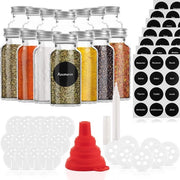 Set di invecchiamento 170 ml con 21 bocchette spray - Invecchiamento in vetro con capacità di 170 ml - Vetro riciclabile con coperchi stagni - Etichette stampate e non stampate - con pennarelli
