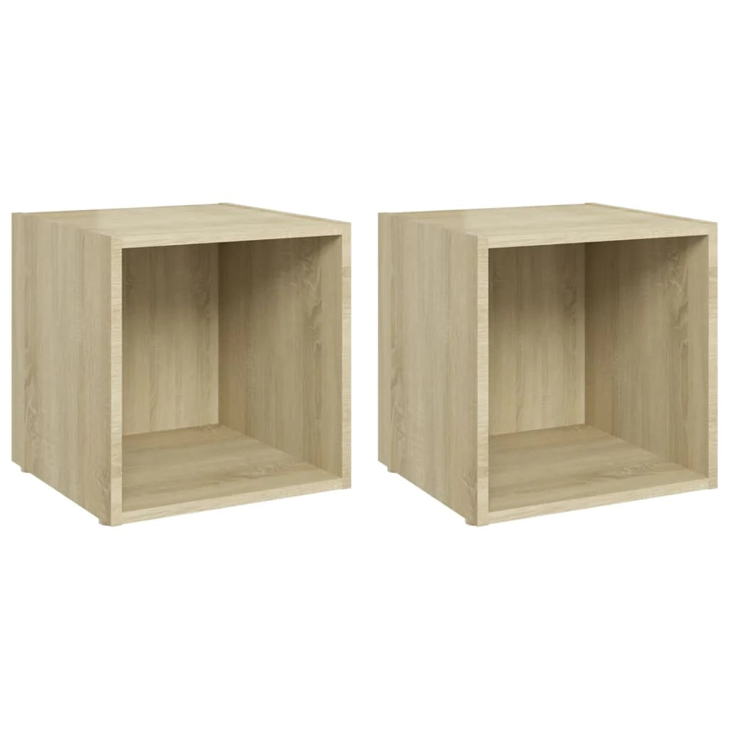 Mobile TV multimediale mensola TV credenza mobile TV sala da pranzo soggiorno camera da letto 2 pezzi rovere Sonoma 37 x 35 x 37 cm legno ingegnerizzato marrone 02_0028615