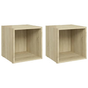 Mobile TV multimediale mensola TV credenza mobile TV sala da pranzo soggiorno camera da letto 2 pezzi rovere Sonoma 37 x 35 x 37 cm legno ingegnerizzato marrone 02_0028615