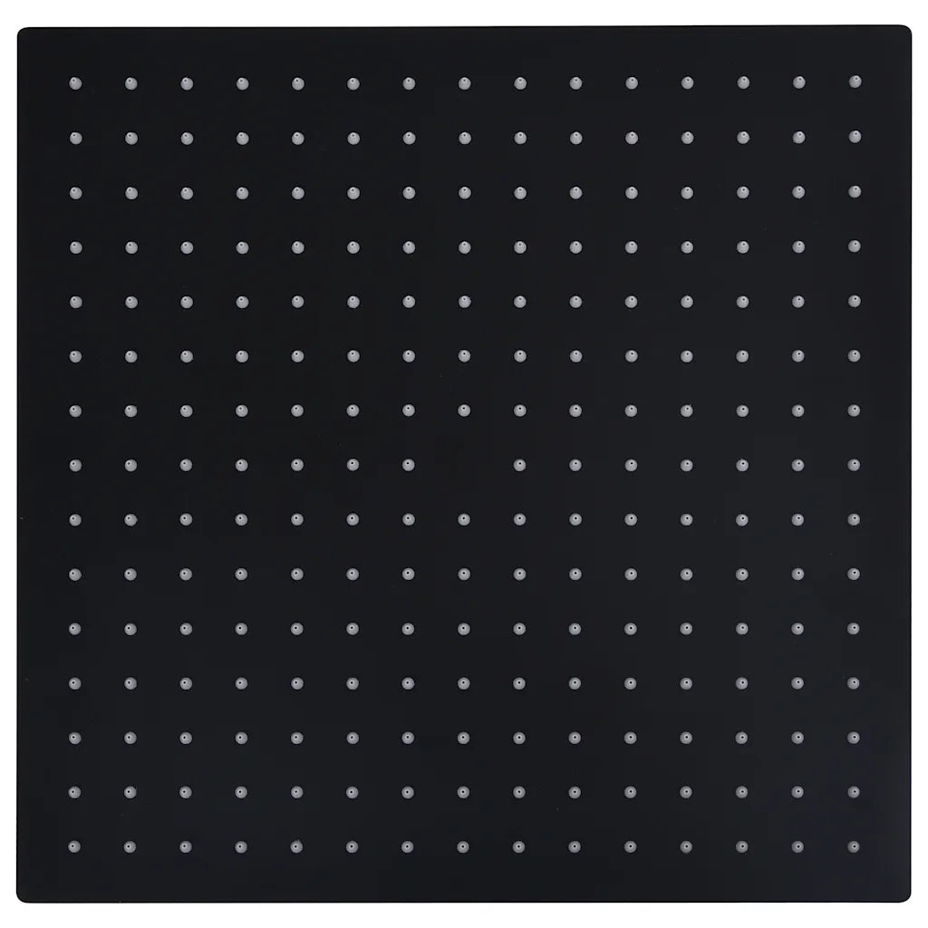 Testa Doccia a Pioggia in Acciaio Inox 40x40 cm Quadrata Nera CFW4923268