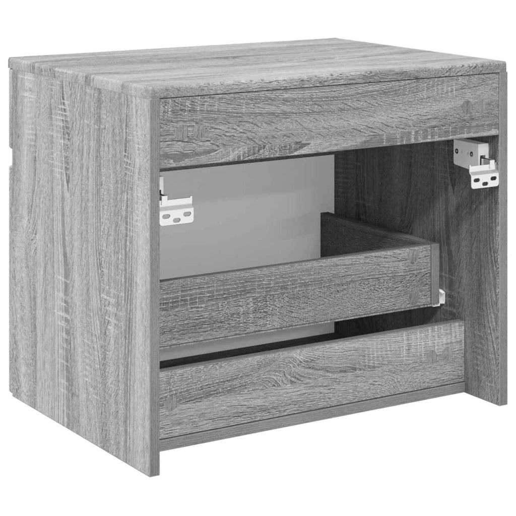Mobiletto da Bagno a Muro Sonoma grigio 59 x 44,5 x 50 cm