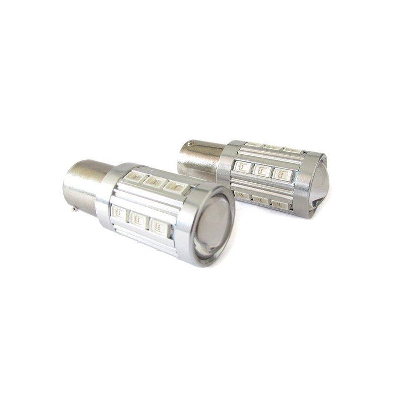 Lampada Led BA15S 1156 P21W 21 Smd 5730 Rosso Luci Posizione Posteriore Auto 12V 24V Piedi Dritti Lente Ingrandimento