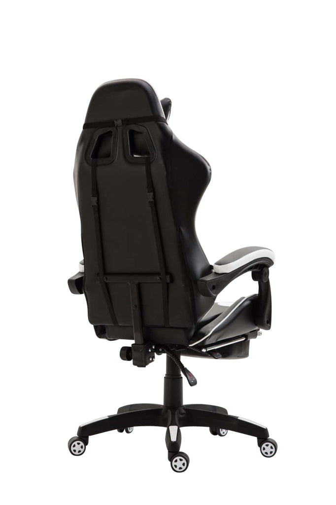 Poltrona gaming IGNITE in similpelle bianco/nero