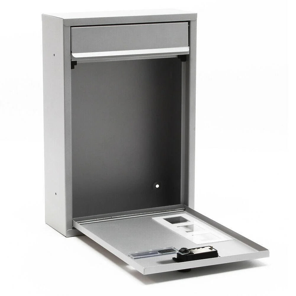 Cassetta postale da parete dal design moderno con serratura a combinazione acciaio zincato argento 16_0000065