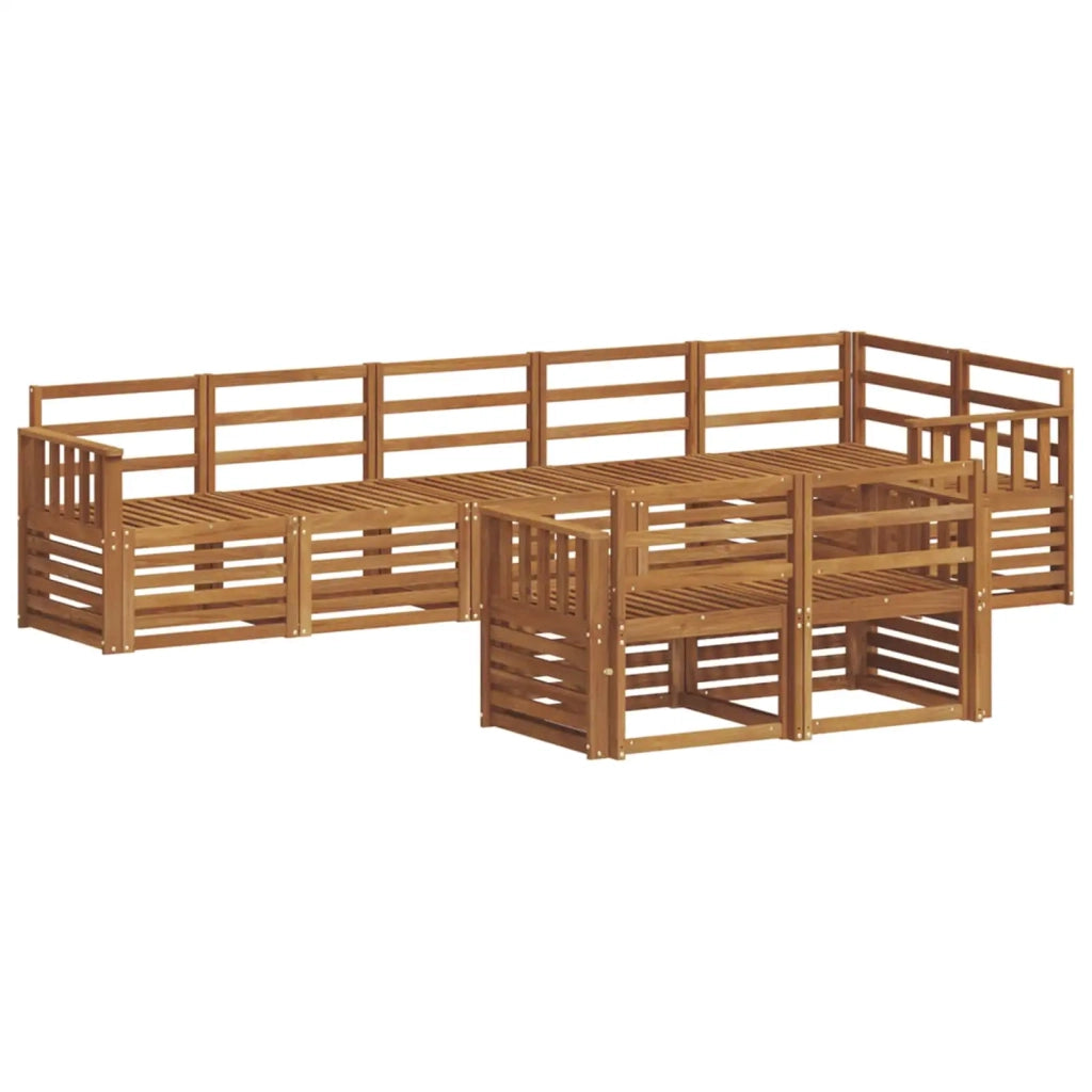 Set divani 8 pcs Naturale Legno di Acacia Massello 3374999