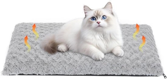 Gatto Caldo - 60x45 cm - Coperta Termica per Interni - Lavabile e Elettricità Libera