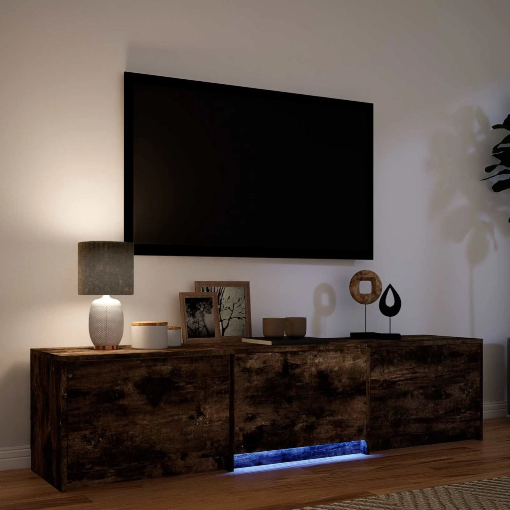 Mobile TV con LED con LED Quercia Affumicata 165 x 34 x 40 cm 3418715