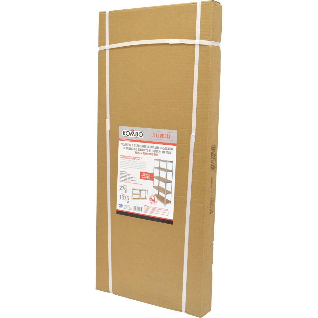 KIT-2-scaffale-5-ripiani-ultra-in-metallo-zincato-mdf-90x40x180-portata-1375kg-275kg-a-ripiano-copy
