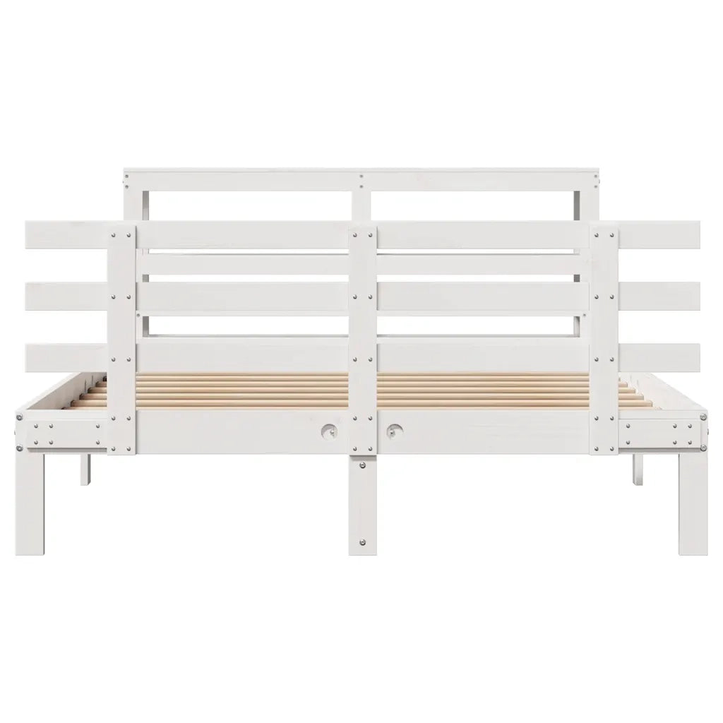 Giroletto con Testiera senza Materasso Bianco 120x200 cm 3306111