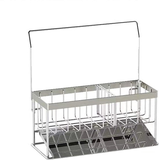 Organizzatore per Lavandino con Ripiano in Acciaio Inox Argento per Lattine e Sapone per Panni e Liquidi per Pulizia e Asciugamani per Lavabo e Asciugamani per Lavastoviglie