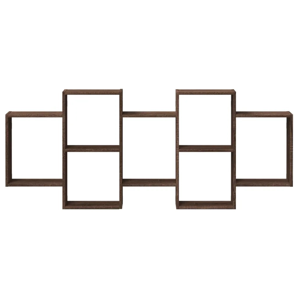 Scaffale a Parete Rovere Marrone 159x18x65 cm in Truciolato 853215