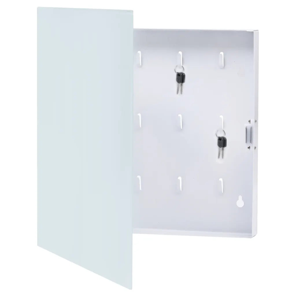 Cassetta Portachiavi con Lavagna Magnetica Bianca 35x35x4 cm 322776