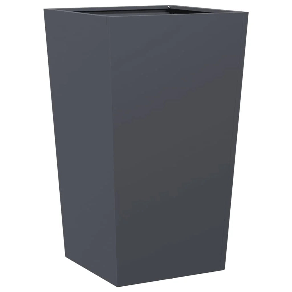 Fioriera rialzata per piante fiori giardino terrazze set da 2 45 x 45 x 75 cm acciaio antracite 02_0038978