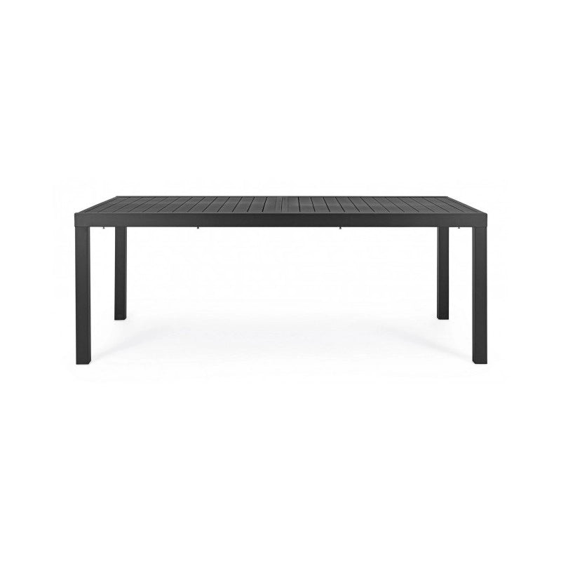 Tavolo HILDE per esterno in alluminio Antracite Allungabile 200-300x100x h75 cm