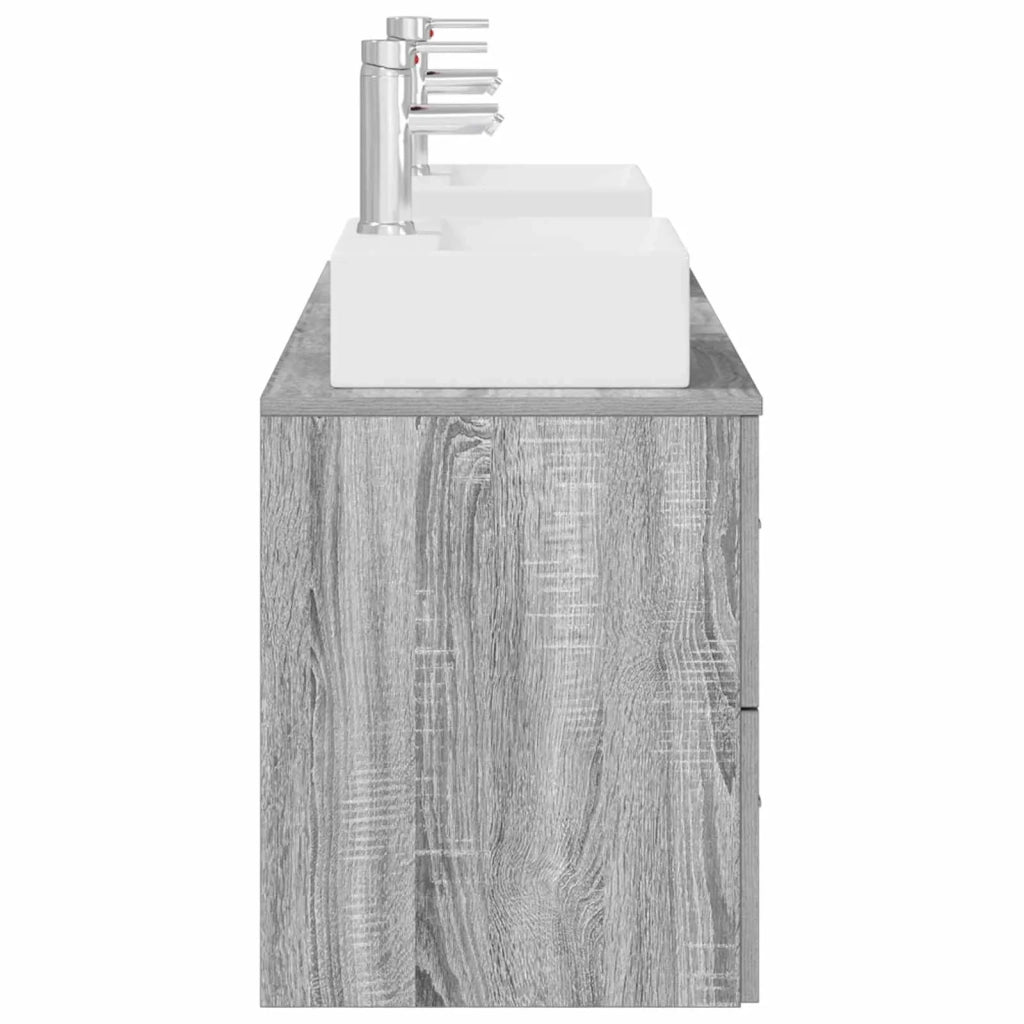 Set di Armadi da Bagno 3 pz Sonoma grigio 49,5 x 41 x 62,5 cm 3405848
