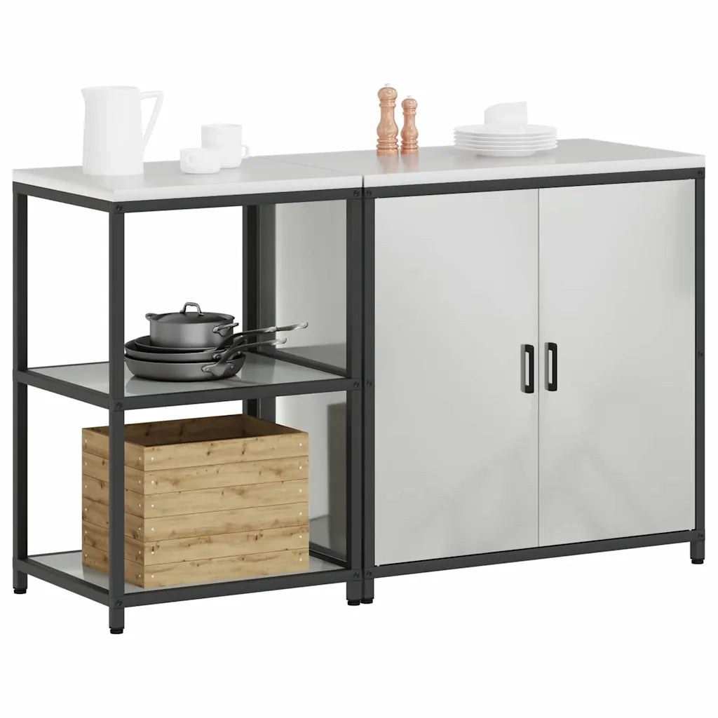 Set di Stoccaggio per Cucina 2 pcs Argento Acciaio zincato 3392685