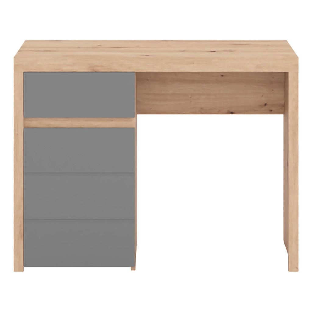 Anholt, Scrivania un Cassetto, 98x47x74h cm Marrone Rovere Nodi
