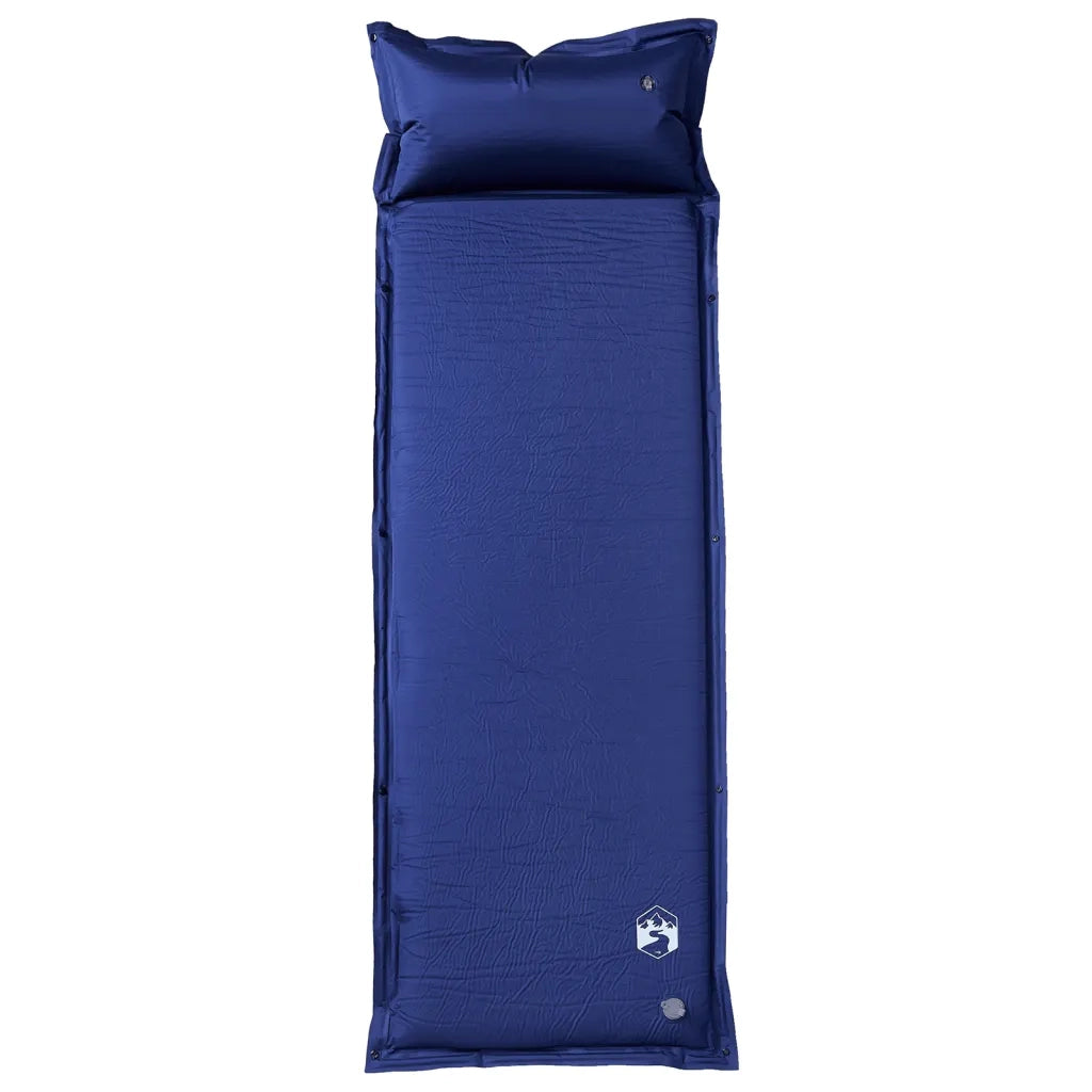 Materasso Campeggio Autogonfiabile Cuscini 1 Persona Blu Marino CFW5376606