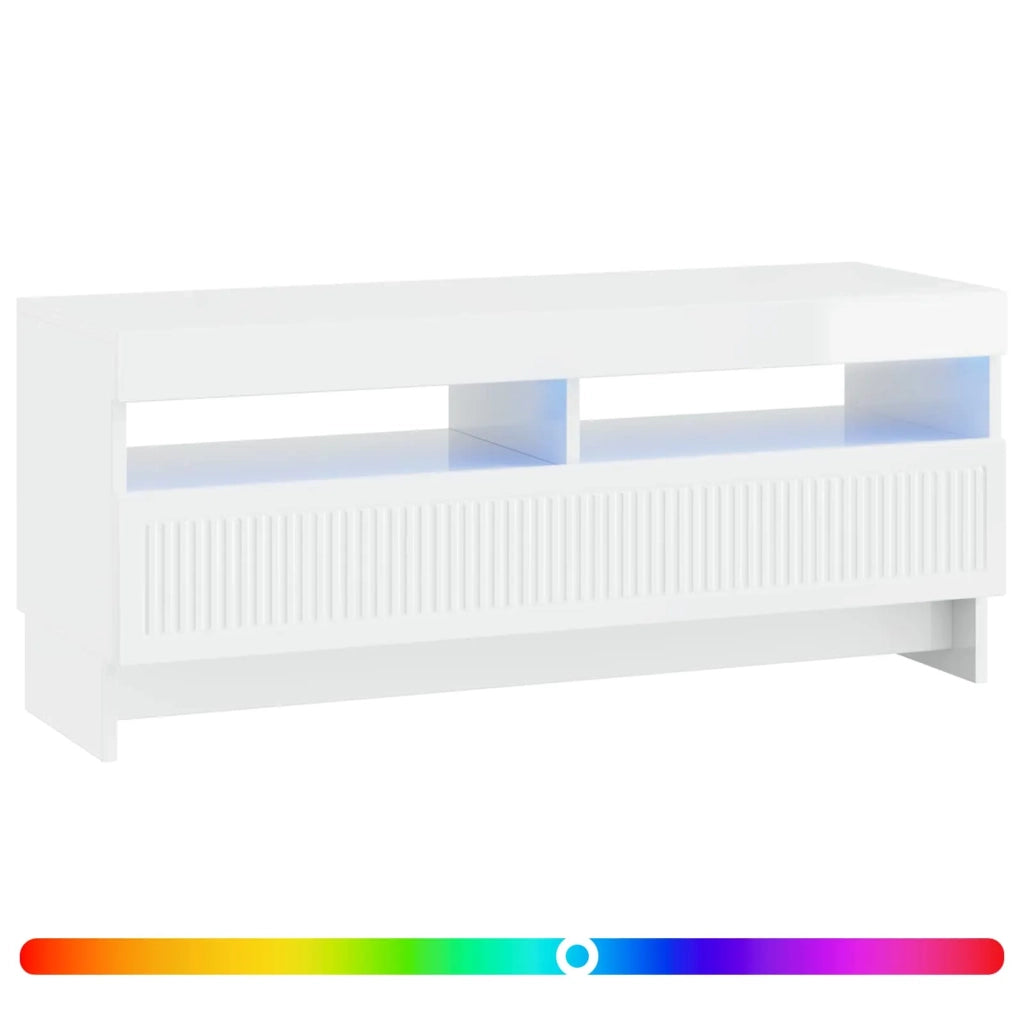 Mobile TV LED Bianco Lucido Legno ingegnerizzato 896109