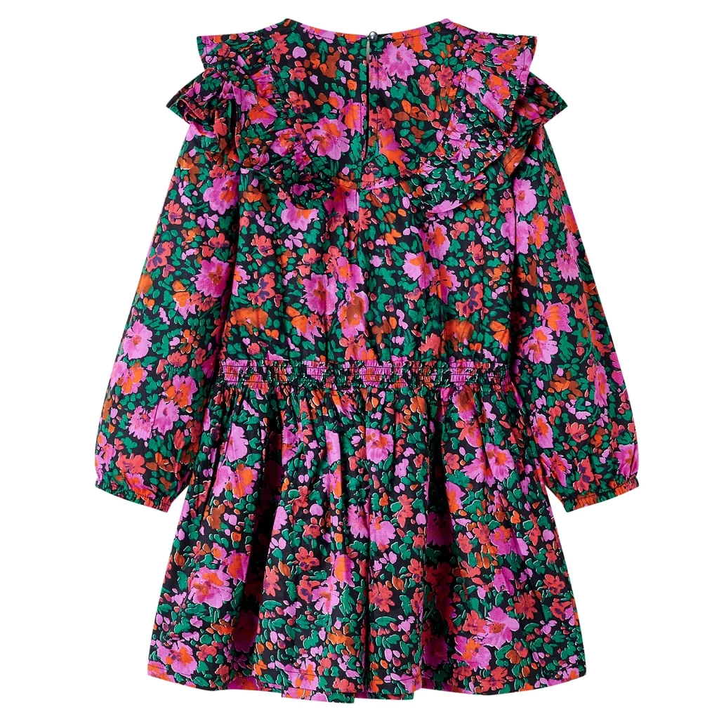Abito da Bambina a Maniche Lunghe Fucsia 104 CFW3113198