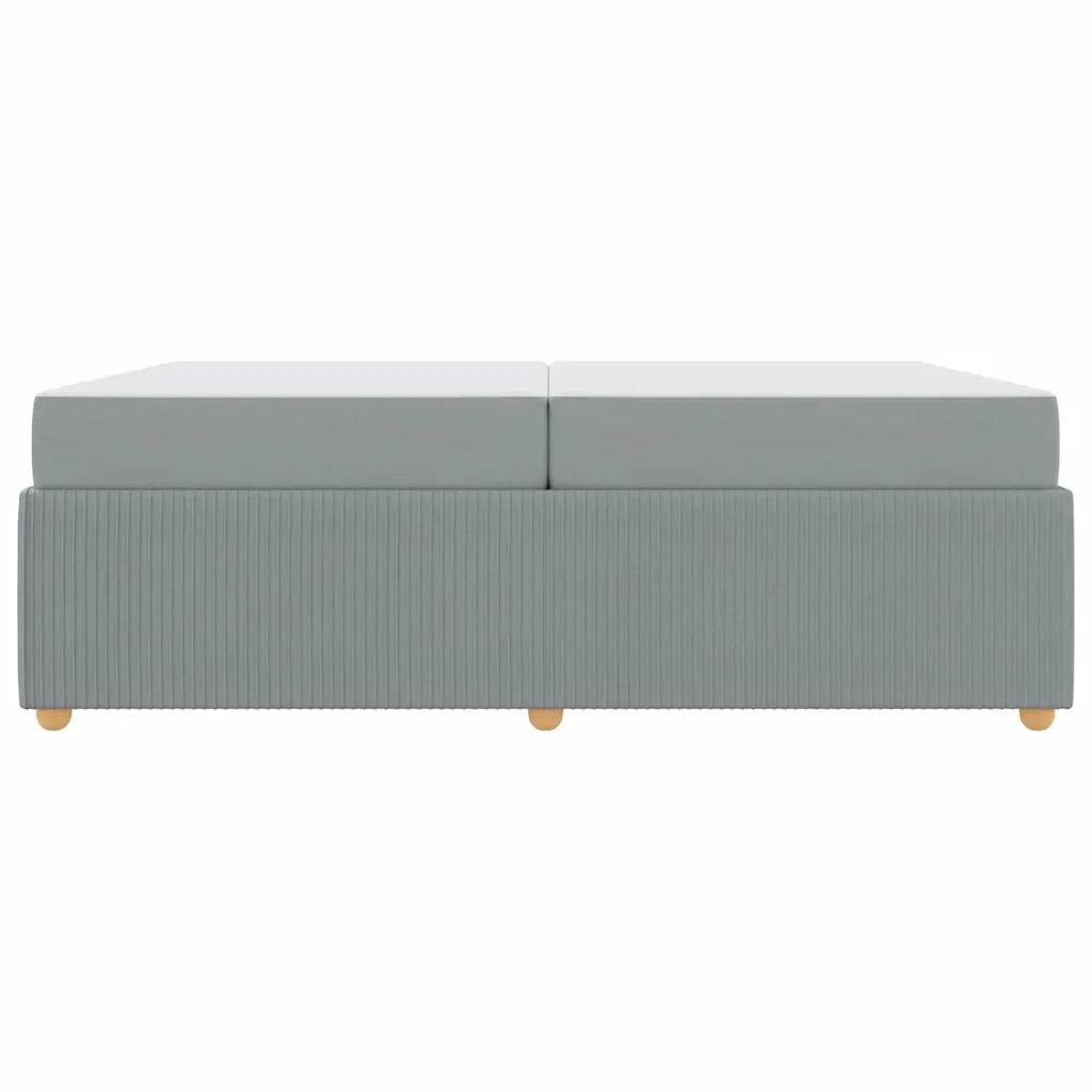 vidaXL Struttura letto con materasso Grigio chiaro 200 x 200 cm