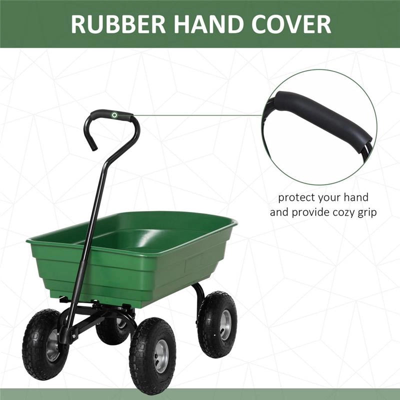 CARRELLO DA GIARDINO CON STRUTTURA IN ACCIAIO 108 X 52 X 100 CM VERDE