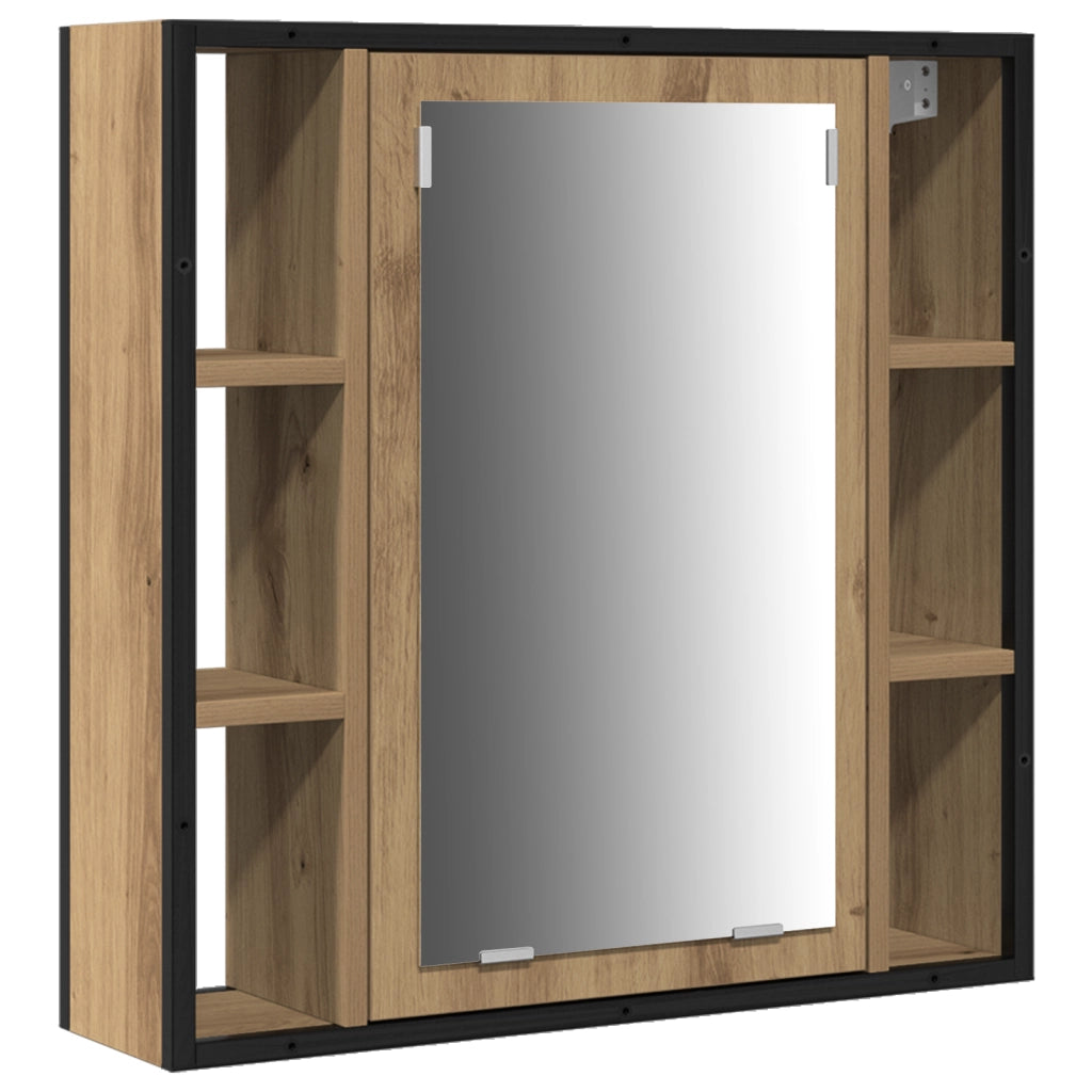 Set di Tavolo da Trucco a 3 Pezzi in Legno di Rovere Smoked