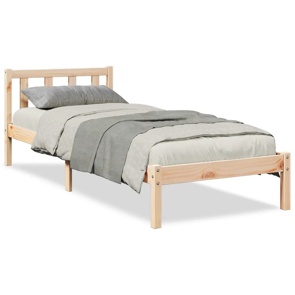 Letto Extra Lungo senza Materasso 180x200 cm in Legno di Pino 852428