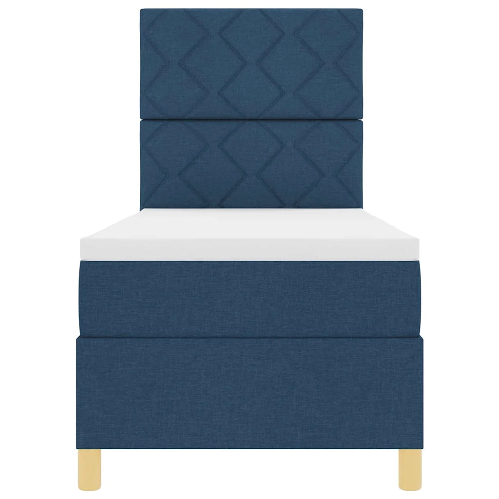 Letto a molle con materasso Blu 80 x 200 cm Tessuto 3339657