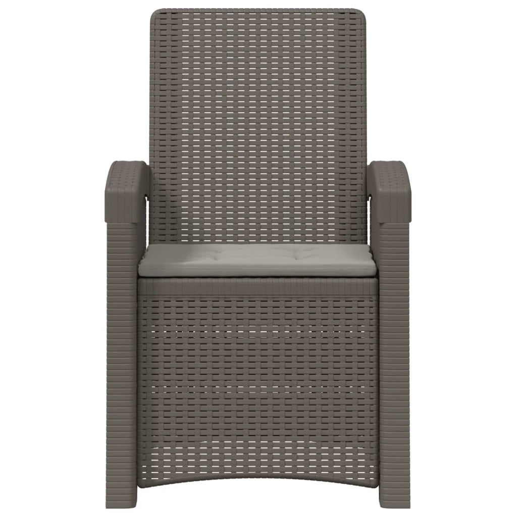 Sedia da giardino reclinabile effetto rattan 2 pcs 8012031