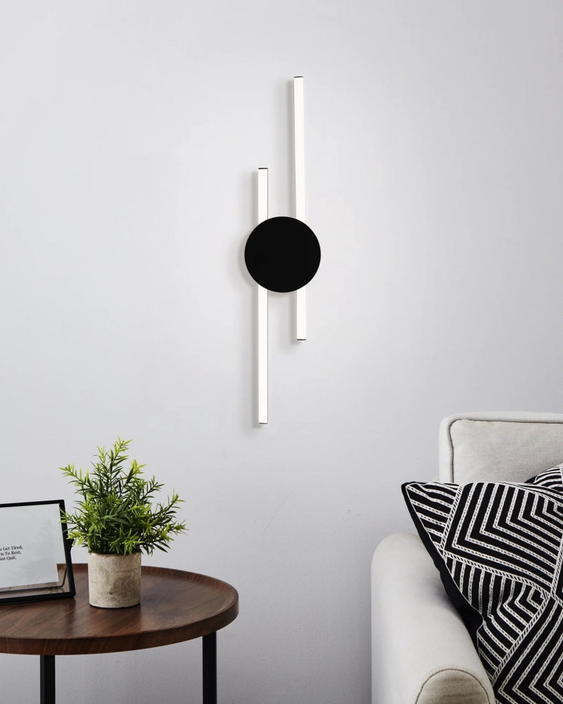 Plafoniera Moderna Venticello Alluminio Nero 2 Luci Led 20,91W 2400+135Lm Ip20