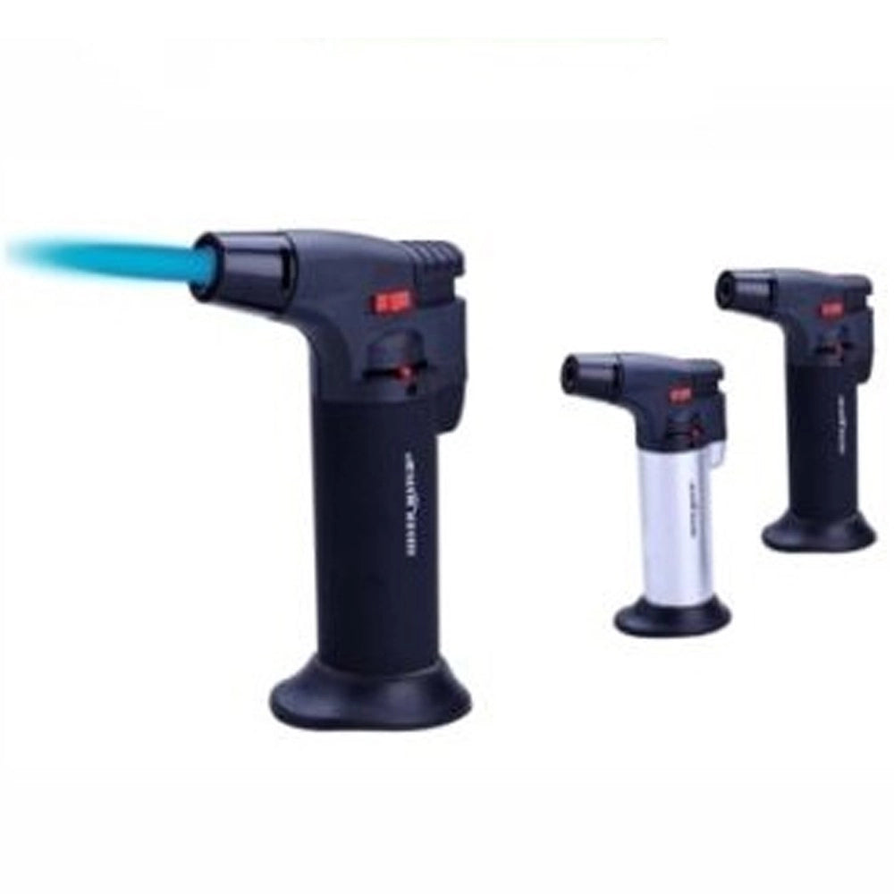 Trade Shop - Torcia Cannello Minitorcia Bruciatore A Gas Ricaricabile Con Base A Ventosa -