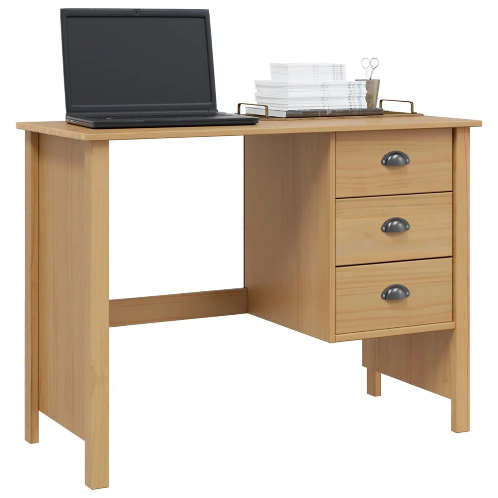 Scrivania con Cassetti Marrone miele 100 x 45 x 74 cm